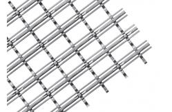 China Custom Facade Flexible Weave Metal Screen With Stainless Steel Flat / Round Wire supplier