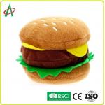 0.1kgs Hamburger Pet Plush Toy Three Charming Sounds for sale