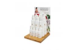 China Customized Cosmetic Display Stand Wooden Display Shelf Unit Moisturizing Cream supplier