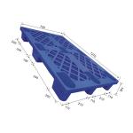 1270x750 Stackable Plastic Pallet HDPE Recycled 1500Kg Static for sale