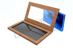 China Wooden Paper Empty Magnetic Palette Acrylic Window Cardboard Eyeshadow Palette supplier