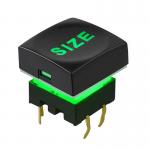 15x15 LED Push Button Switch 30mA 30VDC With Sculptured Cap for sale