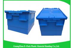China Recyclable 60L Plastic Attached Lid Containers Blue Customized For Agriculture supplier