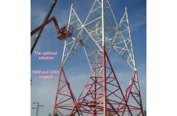 China Custom Height 4 Legged Angular Lattice Steel Tower For Commercial Complex 5G supplier