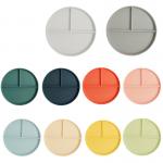 Reusable 3-Compartment Dinner Plate BPA-Free Microwave Dishwasher Safe Wheat Fiber PP for sale