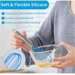 Blue Silicone Egg Beater Wire Whisk Odorless Nonremain CIQ Approved