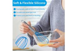 China Blue Silicone Egg Beater Wire Whisk Odorless Nonremain CIQ Approved supplier