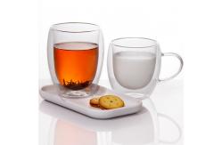 China Customized Double Wall Glass Juice Latte Cup 450ml 600ml supplier