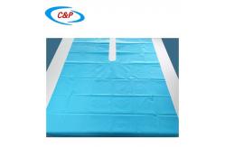 China Nonwoven Disposable Blue U Drape Split Sheet For Medical Procedures supplier