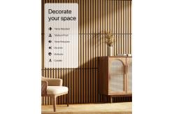 China Noise Reduction MDF Board Wood Slat Acoustic Panel With PET Panel Backing supplier