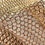 Bronze Color Chain Mail Ring Metal Mesh Curtain Panels For Space Divider for sale