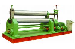 China Three Roll Hydraulic Plate Rolling Machine With Main Drive Motor Power 15kw supplier