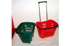 China Colorful Shopping Hand Baskets With Wheels supplier