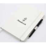 Pure White Custom Journal Notebook Foil Stamping Hard Cover With Pen Loop for sale