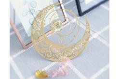 China Nordic Style Metal Wind Spinner Moon Design Rotating Metal Wind Chimes supplier
