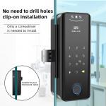 Tuya Face Recognition Glass Digital Fingerprint Password Card Key Door Lock For Home for sale