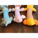 20cm short fabric chewing dog toy with sounding balloon for training