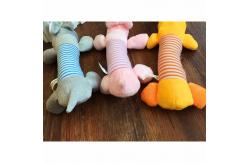 China 20cm short fabric chewing dog toy with sounding balloon for training supplier
