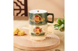 China Space-saving Ceramic Stacking Mug For Thanksgiving Presents supplier