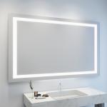 Integration Large Illuminated Bathroom Mirror Energy Efficient Easy Installation