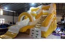 China Outside Games Inflatable Floating Water Slide For Fun supplier