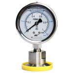 Sanitary Diaphragm Pressure Gauge Water Hydraulic Oil 60mm Dial for sale