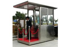 China Waterproof Rustproof Sentry Box , Entrance / Exit Factory Security Guard Booths supplier