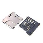 Push Pull Type Micro 7p SIM Card Socket Connector 1.35mm Height For PCB for sale