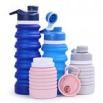Eco Friendly Collapsible Sport Silicone Portable Foldable Water Bottle Non Toxic for sale