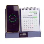 PU Leather Custom Wireless Charging Calendar Multiscene Rechargeable for Desk