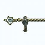 AB color Iron Pipe Curtain Rods  Muslim Finial Style with diamonds for sale