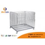 Heavy Duty Wire Mesh Storage Cages Customized Galvanized Saving Space for sale