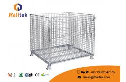 China Heavy Duty Wire Mesh Storage Cages Customized Galvanized Saving Space supplier