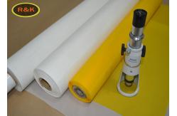 China 43T - 80PW High Tension Polyester Silk Screen Printing Mesh Yellow Logo Printed supplier
