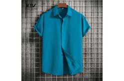 China Viscose/polyester/spandex Custom Mens Ethnic Printed Hawaiian Shirt with Stand Collar supplier