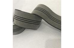 China PP Sling 50mm Sofa Elastic Webbing 40%-50% Elongation White With Black Lines supplier