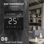 Full Touch Screen KNX Thermostat Controlling Air Conditioner For Smart Home Installation for sale