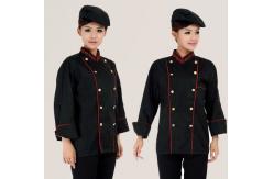 China Anti - Pilling Cook Cool Chef Coats Standard Small Sleeve With Buttons And Pockets supplier