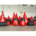 Red 0.6mm Pvc Tarpaulin Inflatable Paintball Bunker For Paintball Sports for sale
