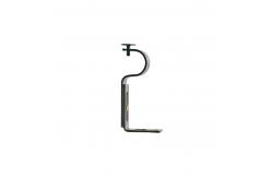China 28mm Iron black sweep copper custom curtain rod finials single bracket supplier