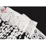 12Cm Polyester Water Soluble Lace Chemical White Fringe Tassel Embroidered Trim Ribbon