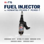 6156‑11‑3300 095000‑1211Fuel Injector For Komatsu 6D125‑3 PC400‑7  Engine Excavator Construction Machinery Spare Parts for sale