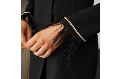 China Botton Up Luxury Women's Coats Polyester With Good Softness supplier