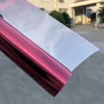 China Red Silver Window Film For Commercial Buildings Sunscreen UVR 88% IRR 80% manufacturer