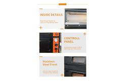 China 2 Deck Bakery Electric Pizza Deck Oven Countertop supplier