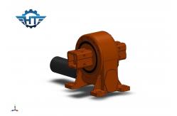 China Horizontal Single Axis Solar Trackers Slew Gearbox Motor Driven supplier