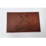 Customized Design PU Leather Patches Garment Labels Embossed Logo for sale