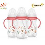 Double Handle Baby Silicone Feeding Set With Nipple Easy Cleaning At 110C-120C Temperature for sale