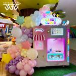 Flower Shapes Cotton Candy Floss Vending Machine Full Automatic Commercial Use for sale