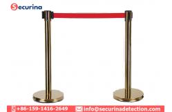 China Crowded Control Security Bollards Barrier Retractable Rope Traffic Barrier Guardrail supplier